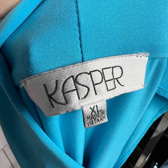 🔥2/$10 |•NOTATIONS•| Maxi Skirt White Blue Aqua Maxi Skirt Size 2X - Picture 6 of 8